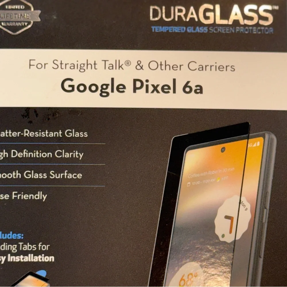 🆕 DuraGlass Tempered Glass Screen Protector – Google Pixel 6a | New in Box 📱